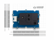 Grove CO2/Temp/RH Sensor for Arduino (SCD30) top view with size comparison
