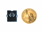 Grove 0.66" OLED Display size comparison to a coin