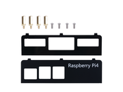 rere_computer case: Side Panels For Raspberry Pi 4 With Standoffs front view of components