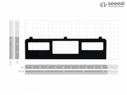 re_computer case: Side Panels For Raspberry Pi 4 With Standoffs front view with size comparison