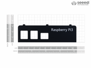Side Panels For Raspberry Pi 3 With Standoffs front view with size comparison