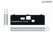 Recomputer Case Side Panels for BeagleBone®Green front view of panel with size comparison