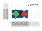 Grove Dual Button front view with size comparison