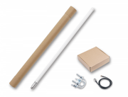 LoRa Fiberglass Antenna 900-930MHz (92cm) side view of antenna and components