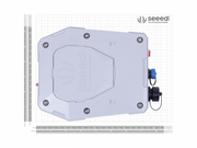 SenseCAP Outdoor Gateway - LoRaWAN US915MHz front view with size comparison