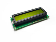 LCD 16*2 Characters Green Yellow back light top view