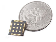 LinkIt MT3332 Module for GNSS size comparison to a coin