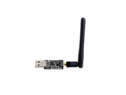 Crazyradio PA - Long Range Radio Dongle with Antenna view of Antenna attached to USB Dongle