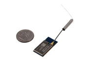 EMW3166 Wi-Fi Module With External IPEX Antenna Size-comparison To A Coin Side-view