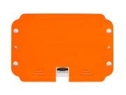 Flick Large Case Orange Base With Button Back-view