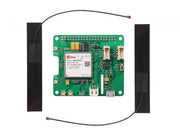 LTE Cat 1 Pi HAT Modem top view with wires