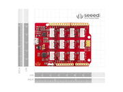 Seeeduino Lotus V1.1 - ATMega328 Board with Grove Interface Size-comparison