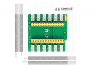 Grove Breakout Board for LinkIt Smart 7688 Duo front view with size comparison