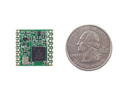 RFM95 Ultra-long Range Transceiver LoRa Module Size Comparison To A Coin