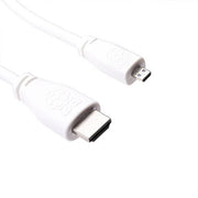 Raspberry Pi 4 Micro HDMI to Standard HDMI Male Cable - 1m White close up