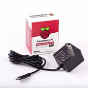 Raspberry Pi Official Power Supply 15.3W USB-C view of whole cable and box