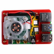 Colorful Case with Single Fan (Supports Pi 4B) front view