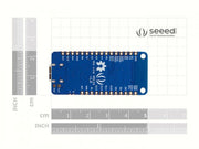 Wireless Development Board with MG126 Bluetooth Module back view with size comparison